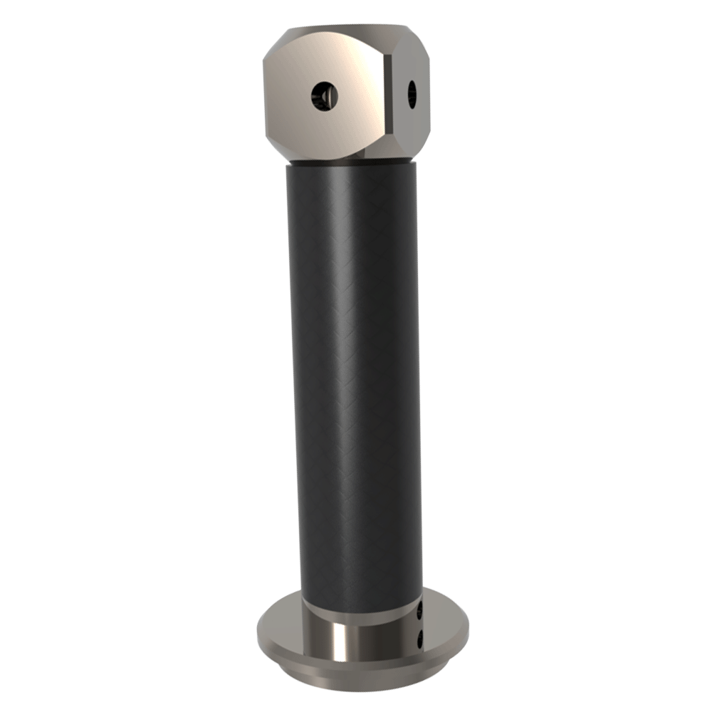 Extension; base: titanium; stem: carbon fiber