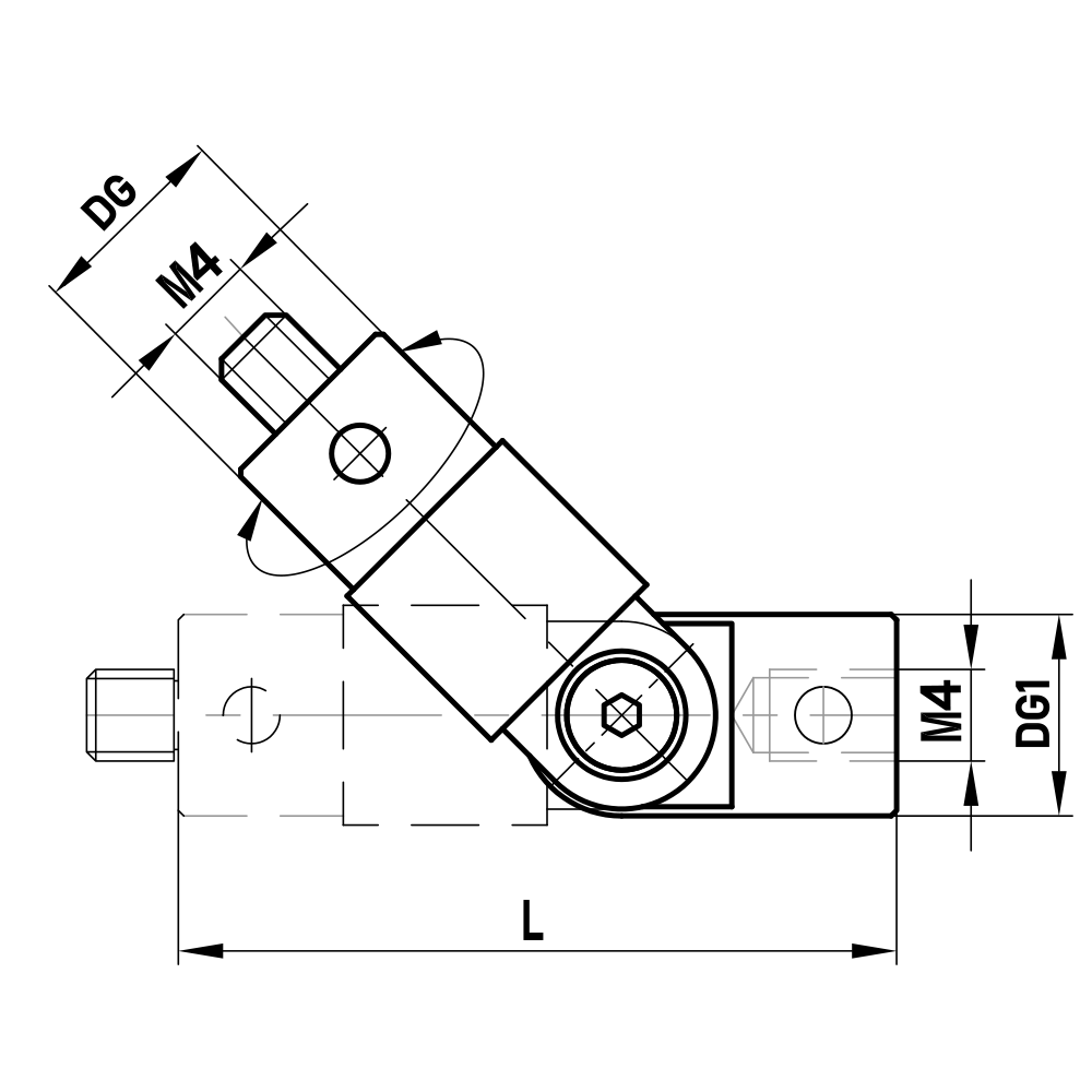 Drawing of product GI M4 000 09 033