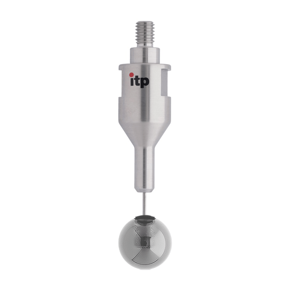 Straight Stylus; base: stainless steel; stem: carbide; ball: carbide