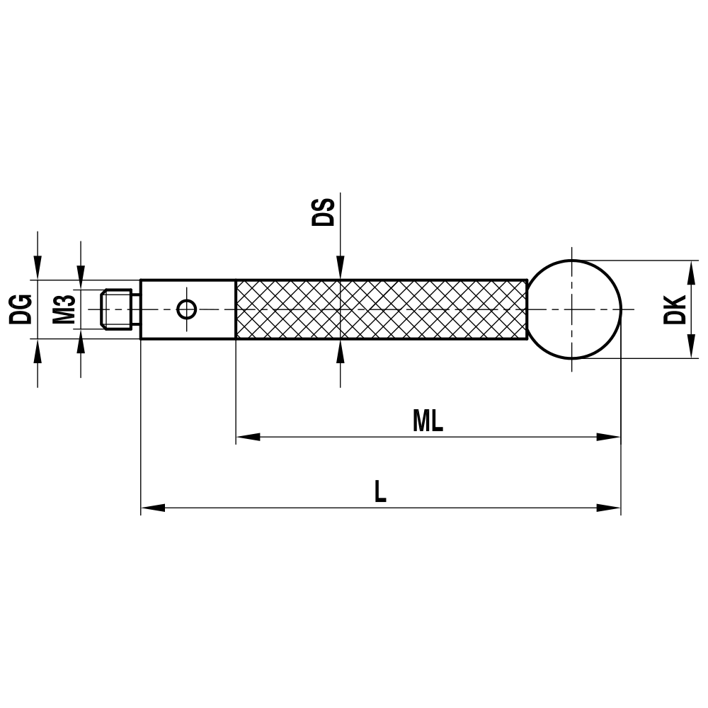 Drawing of product TC M3 080 05 070