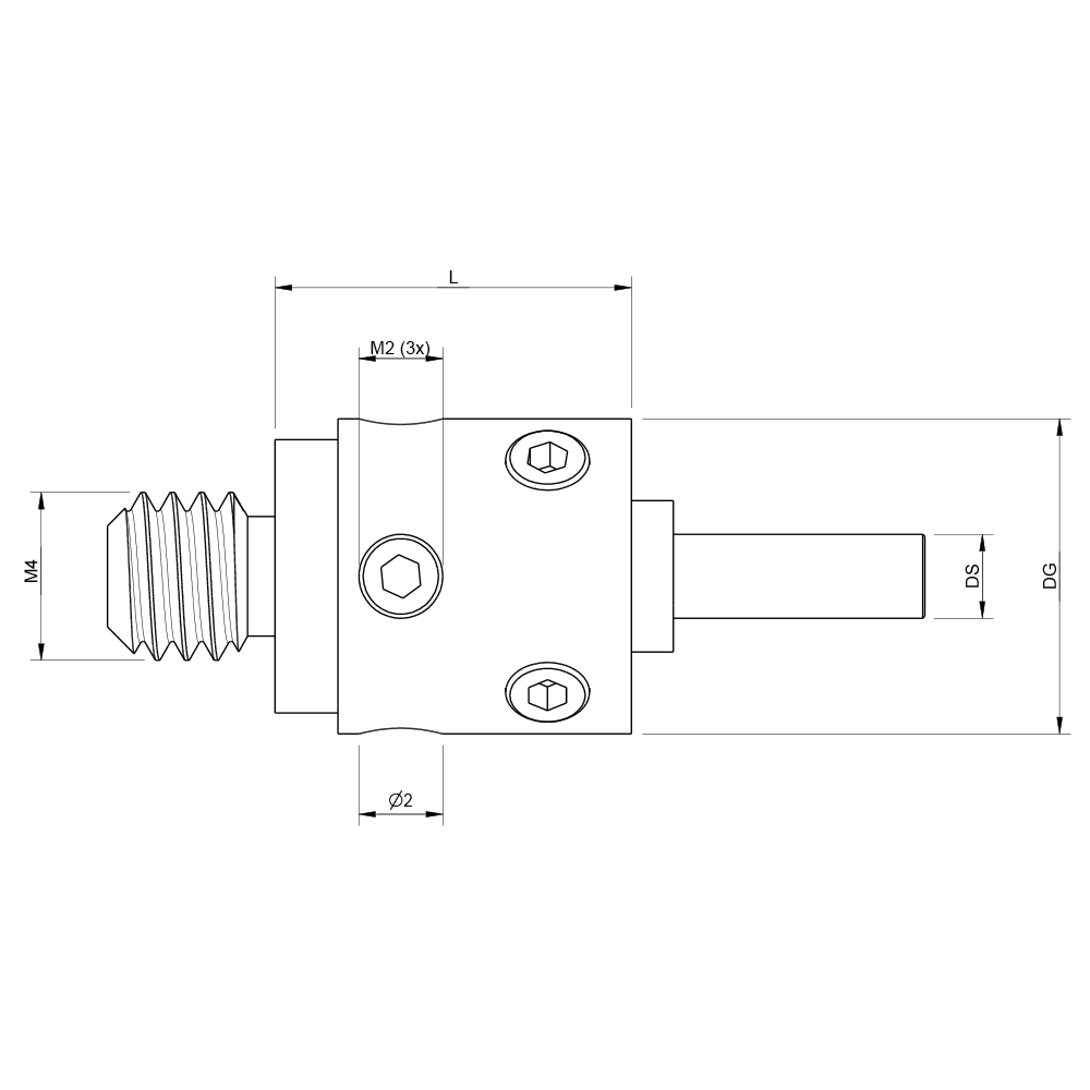 Drawing of product KH M4 020 070 08-H