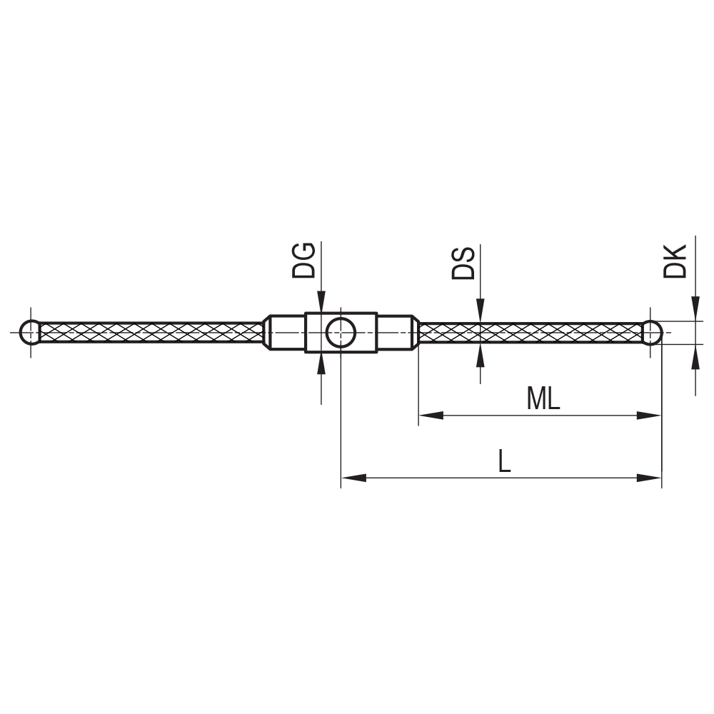 Drawing of product SC M3 030 05 030/180°