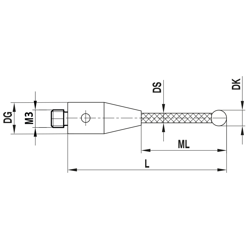 Drawing of product TC M3 050 05 050