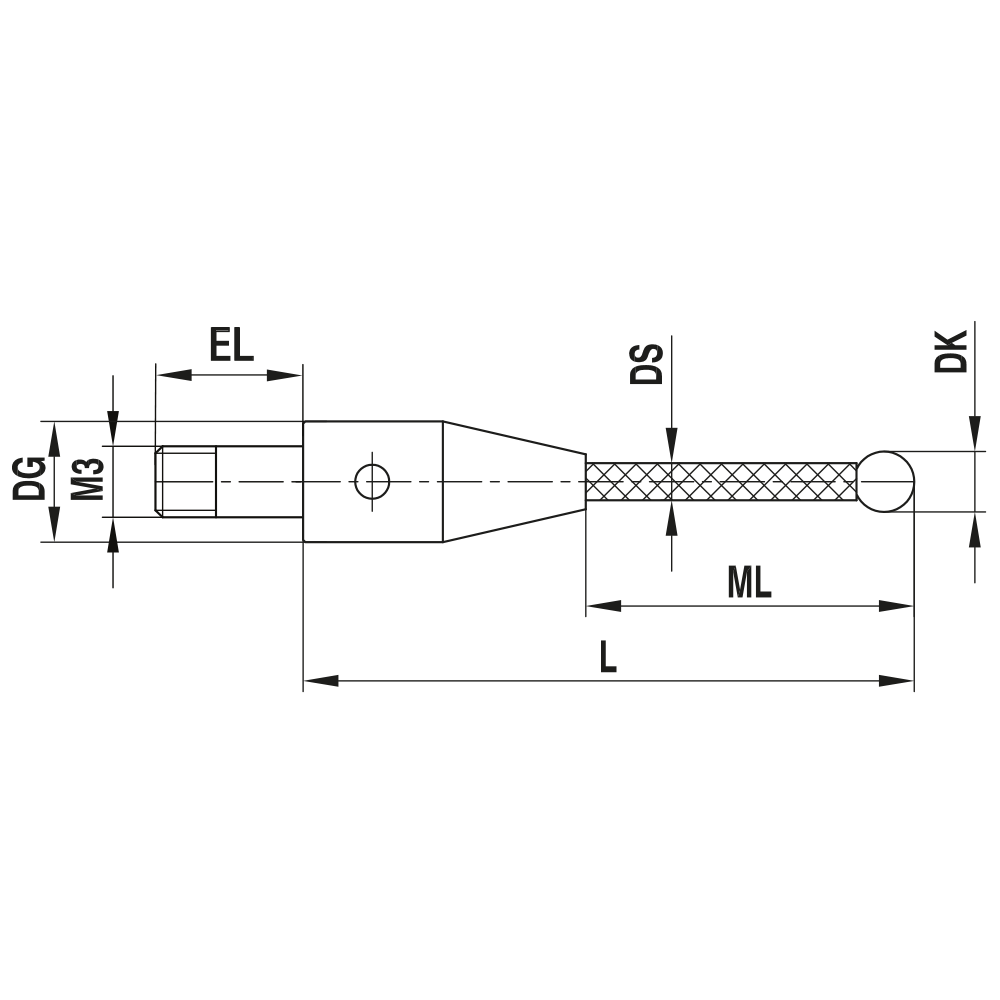 Drawing of product TC M3 030 05 020