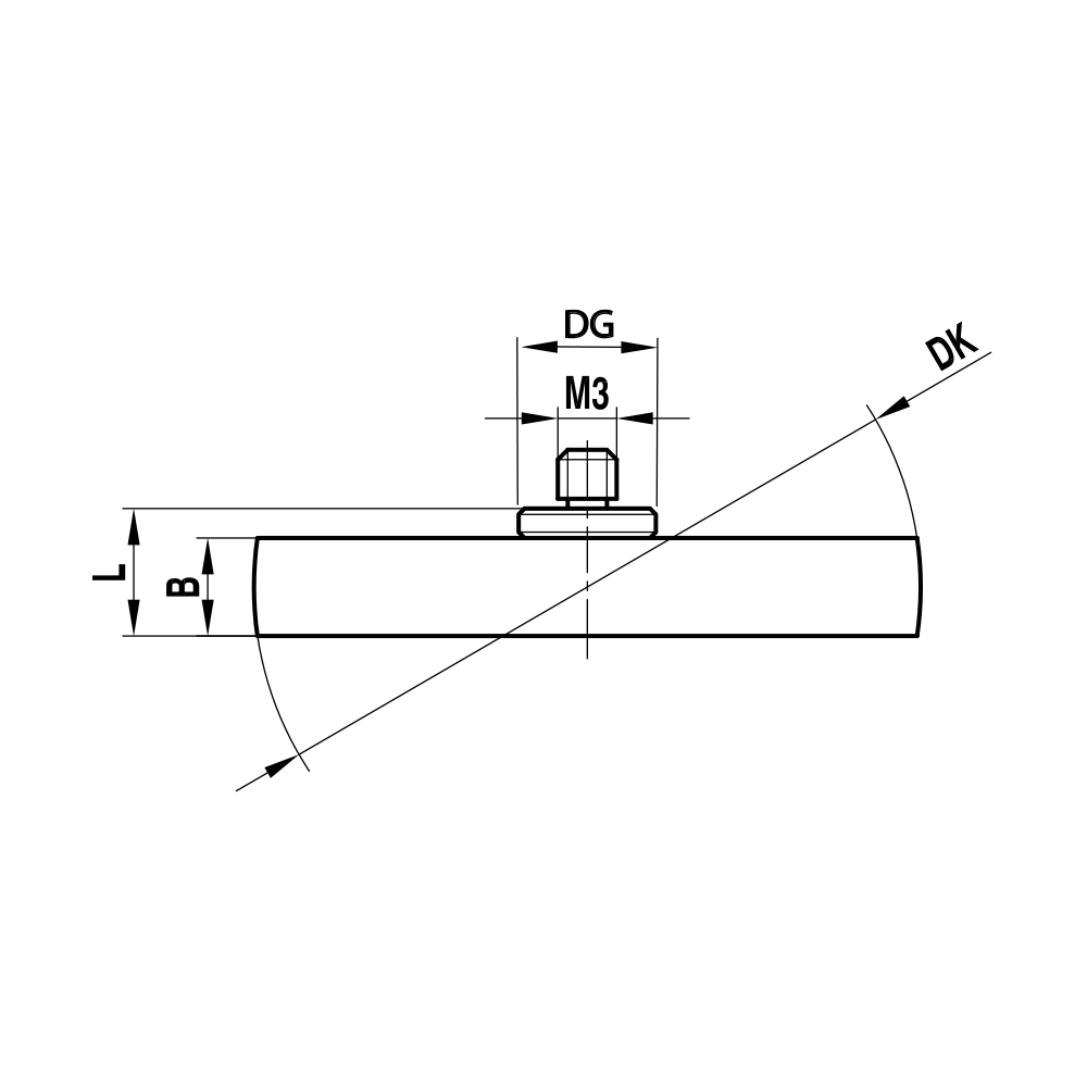 Drawing of product KI M3 050 35 M30